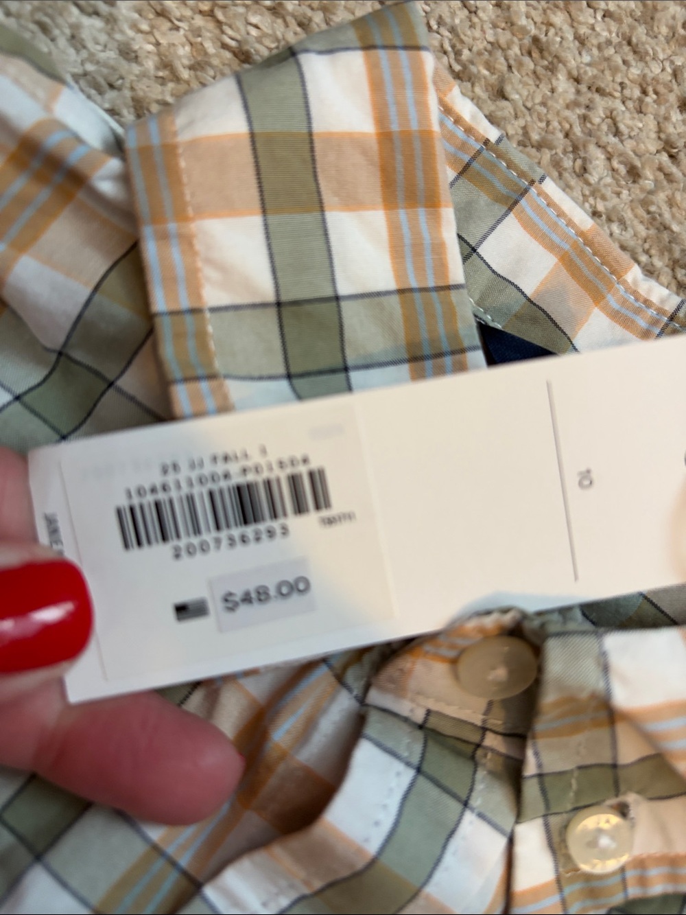 NWT Janie & Jack Plaid Shirt, 10 - Picture 5 of 7
